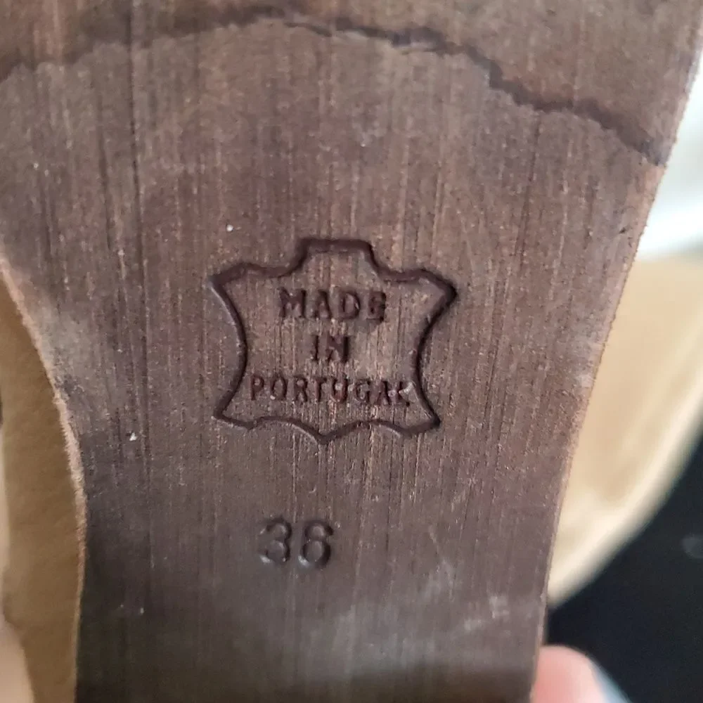 Free People Over The Knee Nubuck Leather Boots Made in Bolivia Size 36 or 5.5
